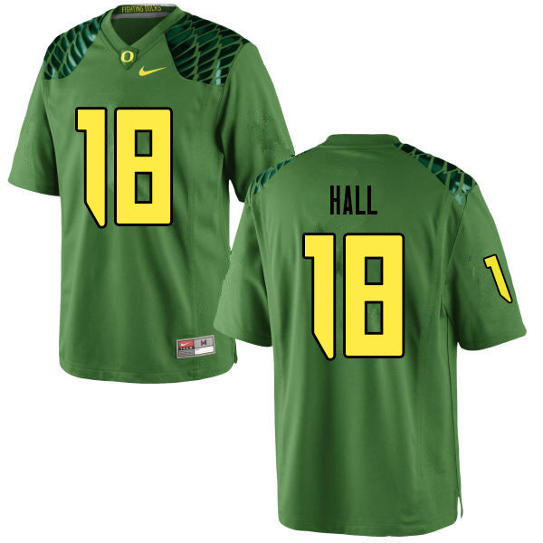 Men #18 Jalen Hall Oregn Ducks College Football Jerseys Sale-Apple Green - Click Image to Close